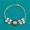 Kundan Adjustable Bracelet with Carat Plating