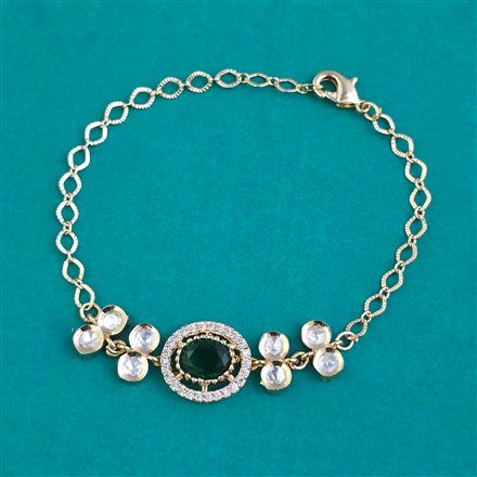 Kundan Adjustable Bracelet with Carat Plating