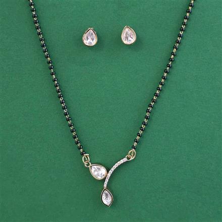 Kundan Classic Mangalsutra with Mehndi Plating