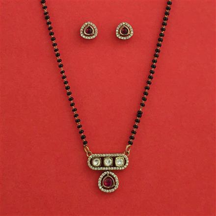 Kundan Classic Mangalsutra with Mehndi Plating