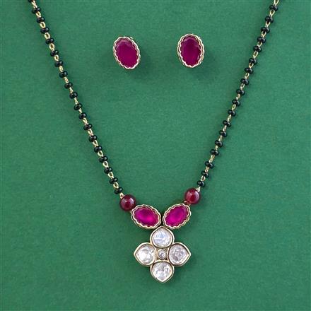 Kundan Classic Mangalsutra with Mehndi Plating