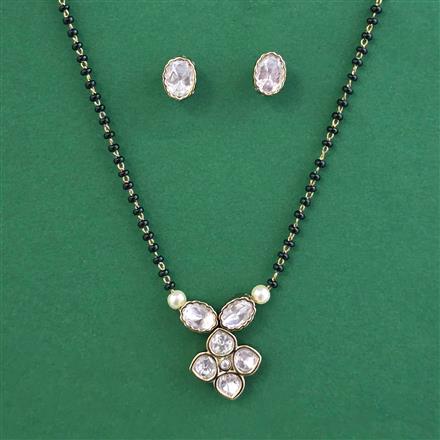 Kundan Classic Mangalsutra with Mehndi Plating