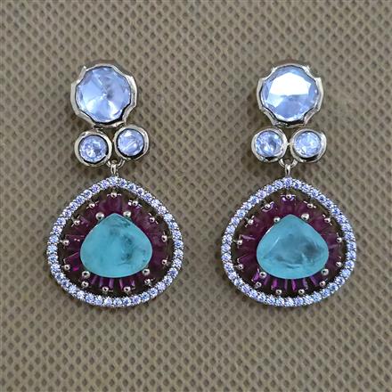 Kundan Classic Earring with Mehndi Plating