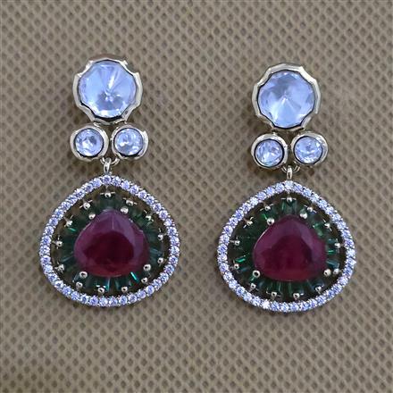 Kundan Classic Earring with Mehndi Plating