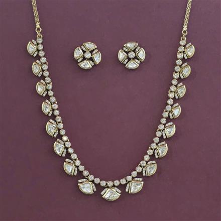 Kundan Classic Necklace with Mehndi Plating Carat Plating