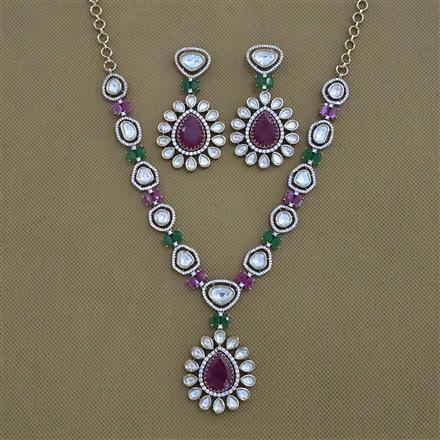 Kundan Classic Necklace with Mehndi Plating