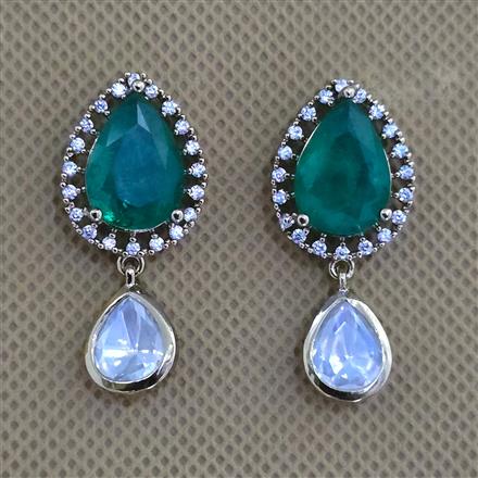 Kundan Classic Earring with Mehndi Plating