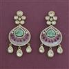 Kundan Classic Earring with Mehndi Plating