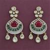 Kundan Classic Earring with Mehndi Plating