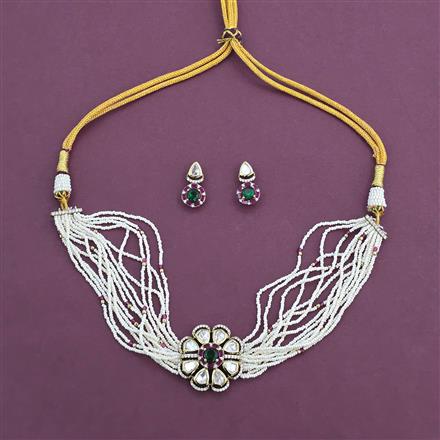 Kundan Classic Necklace with Mehndi Plating