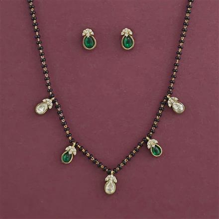 Kundan Classic Mangalsutra with Mehndi Plating