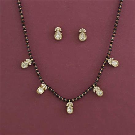 Kundan Classic Mangalsutra with Mehndi Plating