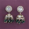 Kundan Jhumki with Mehndi Plating