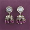 Kundan Jhumki with Mehndi Plating