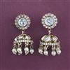 Kundan Jhumki with Mehndi Plating