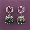 Kundan Jhumki with Mehndi Plating