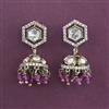 Kundan Jhumki with Mehndi Plating