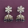 Kundan Jhumki with Mehndi Plating