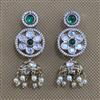 Kundan Jhumki with Mehndi Plating
