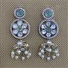 Kundan Jhumki with Mehndi Plating