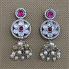 Kundan Jhumki with Mehndi Plating