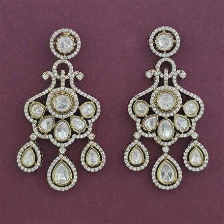 Kundan Classic Earring with Mehndi Plating