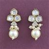 Kundan Classic Earring with Mehndi Plating