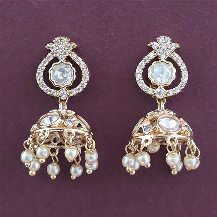 Kundan Jhumki with Carat Plating
