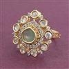 Kundan Adjustable Ring with Carat Plating
