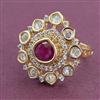 Kundan Adjustable Ring with Carat Plating