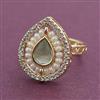 Kundan Adjustable Ring with Carat Plating