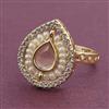 Kundan Adjustable Ring with Carat Plating