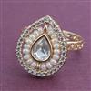 Kundan Adjustable Ring with Carat Plating