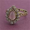 Kundan Adjustable Ring with Mehndi Plating