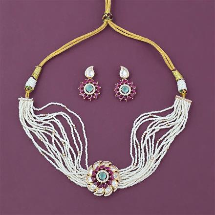 Kundan Choker Necklace with Carat Plating