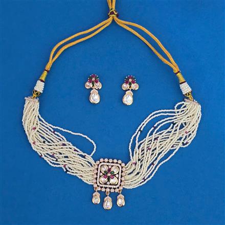 Kundan Choker Necklace with Carat Plating
