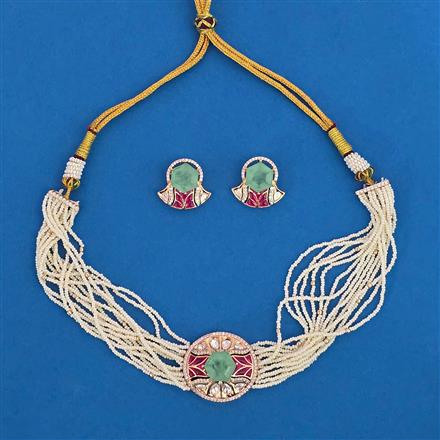 Kundan Choker Necklace with Carat Plating