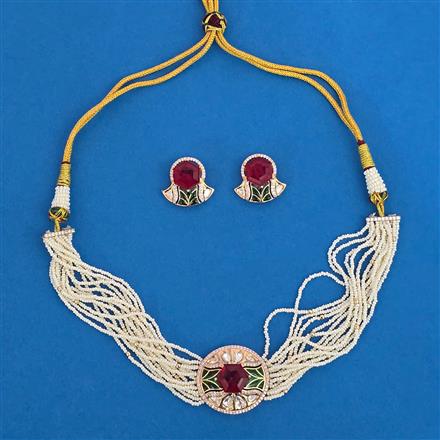 Kundan Choker Necklace with Carat Plating