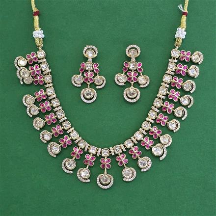 Kundan Classic Necklace with Mehndi Plating