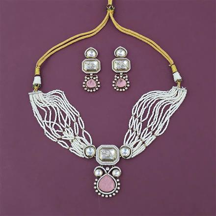 Kundan Choker Necklace with Mehndi Plating