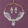 Kundan Choker Necklace with Mehndi Plating