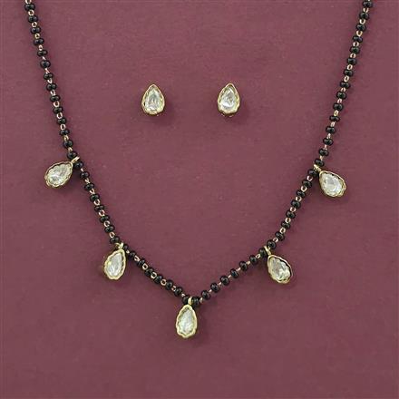 Kundan Classic Mangalsutra with Mehndi Plating