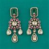 Kundan Classic Earring with Mehndi Plating