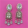 Kundan Classic Earring with Mehndi Plating