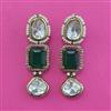 Kundan Classic Earring with Mehndi Plating