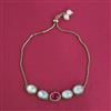 Kundan Adjustable Bracelet with Mehndi Plating