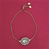Kundan Adjustable Bracelet with Mehndi Plating
