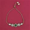 Kundan Adjustable Bracelet with Mehndi Plating