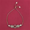 Kundan Adjustable Bracelet with Mehndi Plating