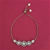 Kundan Adjustable Bracelet with Mehndi Plating